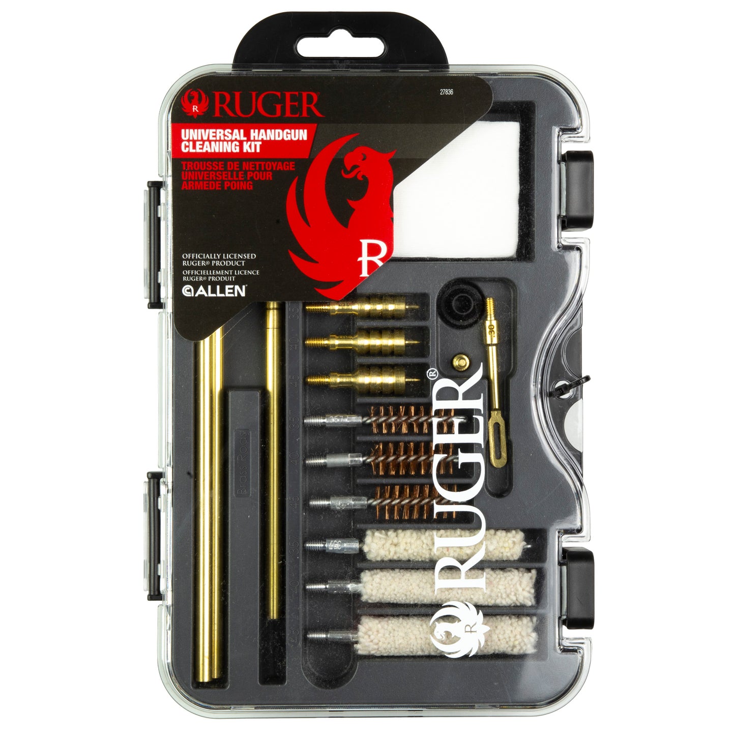 Allen Ruger Universal Handgun Cleaning Kit 18 Piece 380-45 ACP 27836 - California Shooting Supplies