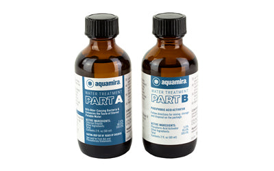 Aquamira Water Treatment Drops 2 oz Glass Bottles Treats 30 Gal of Water 67204 - California Shooting Supplies