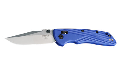 Hogue Deka 3.2" Folding Knife Plain Edge Blue Polyamide Nylon Grips 24373 - California Shooting Supplies