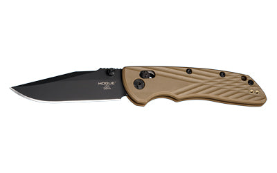 Hogue Deka 3.2" Folding Knife Cerakote Black Plain Edge FDE Nylon Grips 24377 - California Shooting Supplies