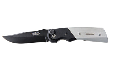 Camillus CUDA BOLT 3.7" Folding Knife Plain Edge Silver Black CAM-19080 - California Shooting Supplies