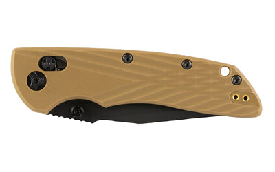 Hogue Deka 3.2" Folding Knife Cerakote Black Plain Edge FDE Nylon Grips 24377 - California Shooting Supplies