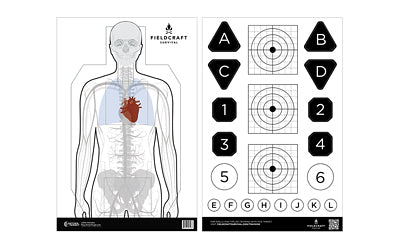 Action Target Fieldcraft Survival Double Training Target 23x35 100 Pack FLDCP100 - California Shooting Supplies