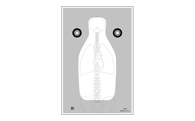 Action FBI Vital Anatomy V2 Training Target Gray 23x35 100 Pack F-QANT-AV2-100 - California Shooting Supplies