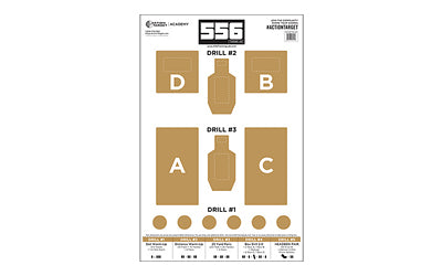 Action Target 556 Training Lab Target Brown White 100 Pack GS-556TRALAB-100 - California Shooting Supplies