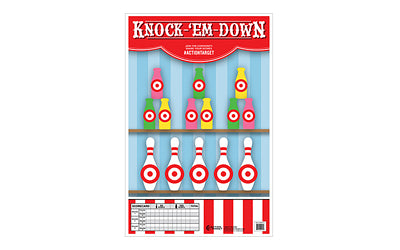 Action Target Knock Em Down Target Multi Color 23x35 100 Pack GS-CARBTTL-100 - California Shooting Supplies