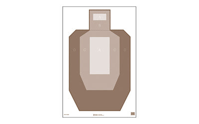 Action Target IPSC Paper Target Score Zones Brown 23x35 100 Pack IPSC-P SHBR-100 - California Shooting Supplies