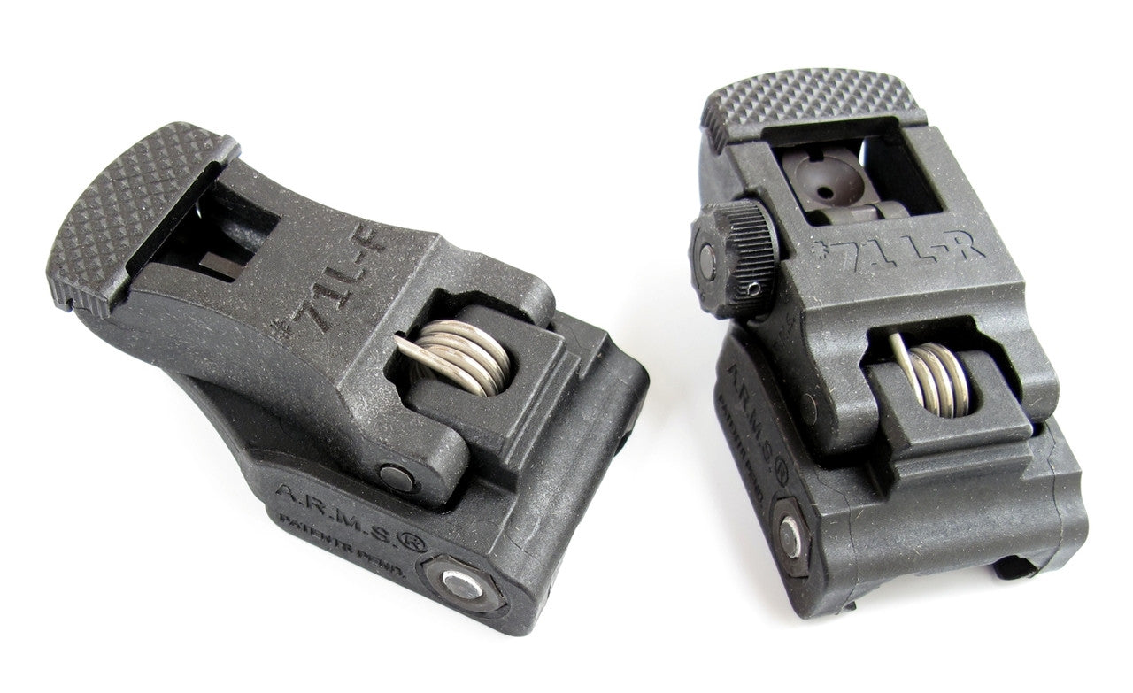 ARMS Inc Sight Fits Picatinny Polymer Front and Rear Folding Black 71LF-R - California Shooting Supplies