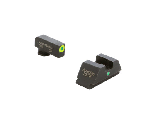 AmeriGlo I-Dot Sight Fits Glock 42/43 Green Tritium Lime Green Rear GL-305 - California Shooting Supplies 