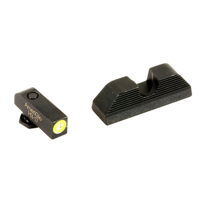 AmeriGlo UC Sight Fits Glock 17/19 Green Tritium Serrated Round Notch Rear GL354