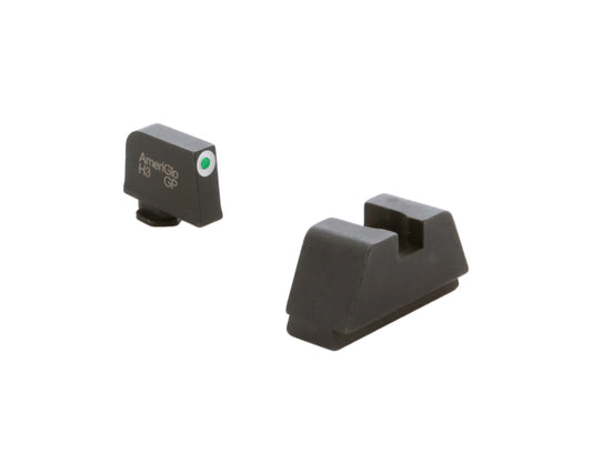 AmeriGlo Tall Series Sight Fits All Glocks Green Tritium Front Black GL-411 - California Shooting Supplies