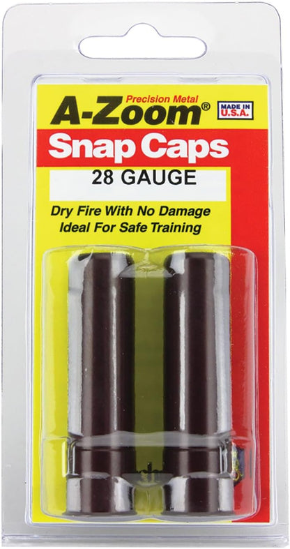 A-Zoom Snap Caps safety training 28 Gauge 2 Pack solid aluminum 12214 - California Shooting Supplies