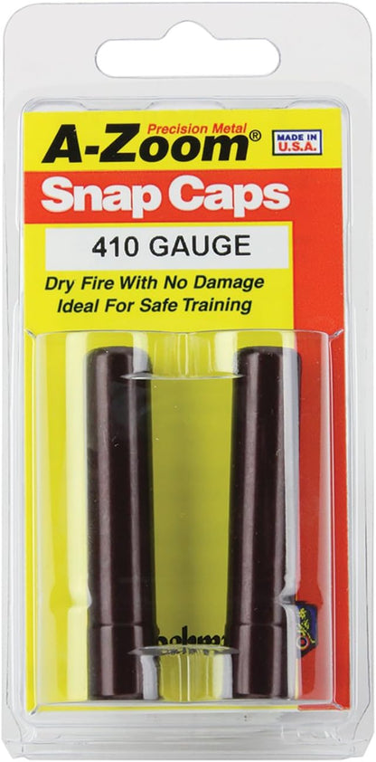 A-Zoom Snap Caps safety training 410Ga 2 Pack solid aluminum 12215 - California Shooting Supplies