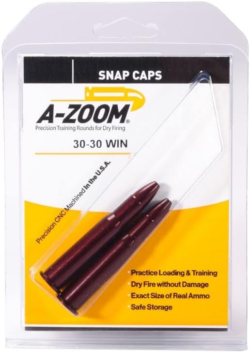 A-Zoom Snap Caps safety training 30-30WIN 2 Pack solid aluminum 12229 - California Shooting Supplies