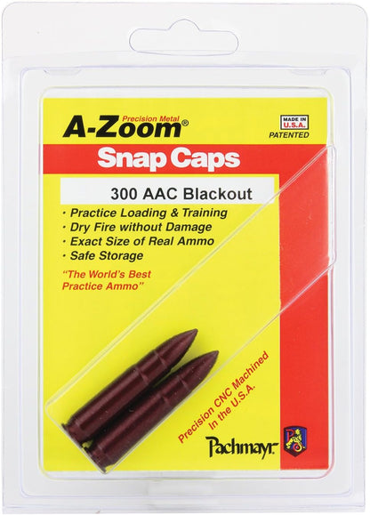 A-Zoom Snap Caps safety training 300-AAC Blackout 2 Pack solid aluminum 12271 - California Shooting Supplies