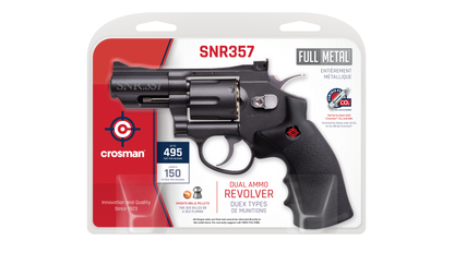 Crosman Duel Full Metal Snub Nose Revolver .177BB/Pellet 6-Shot 400FPS SNR357 - California Shooting Supplies