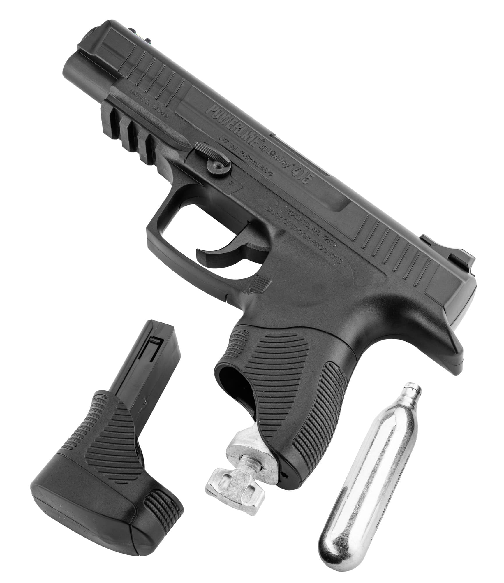 Daisy Model 415 CO2 Pistol .177BB 495 FPS Black 21 Round Capacity 980415-222 - California Shooting Supplies