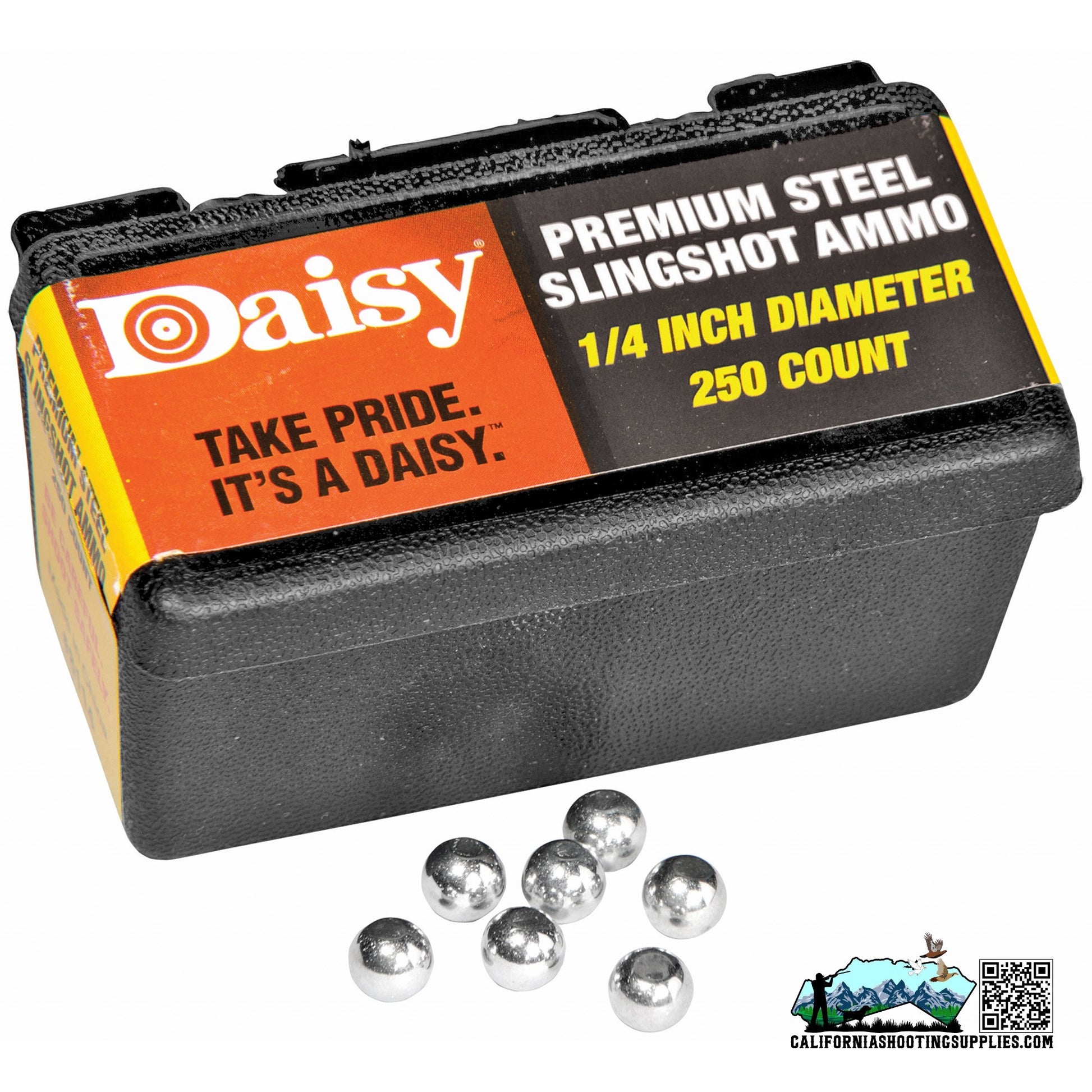 Daisy Powerline Steel Slingshot Ammo 1/4 Steel Shot 250 Per Box 988114-446 - California Shooting Supplies