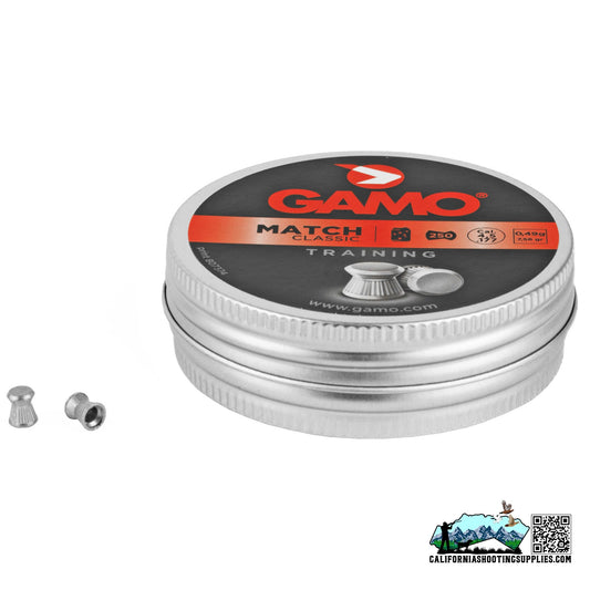 Gamo Match .177 Pellets Flat Nose Quality Performance Tin 250/Pack 6320024BT54 - California Shooting Supplies