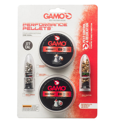 Gamo Combo Pack Performance Pellets .177 Pellets Blister Card 400Pk 632092854 - California Shooting Supplies