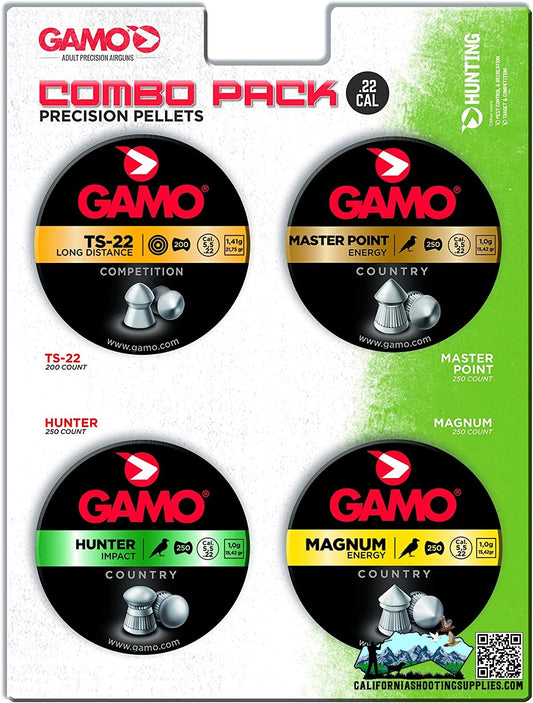 Gamo .22 Precision Pellets TS-22/Master Point/Hunter/Magnum 950/Pack 63209295554 - California Shooting Supplies