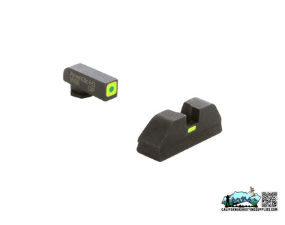 AmeriGlo CAP Sight Fits Glock 20/21 Green Tritium Horizontal Center Line GL-615 - California Shooting Supplies