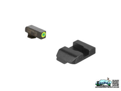 AmeriGlo Protector Sight Fits Glock 17/19 Green Tritium Serrated Rear GL-701 - California Shooting Supplies