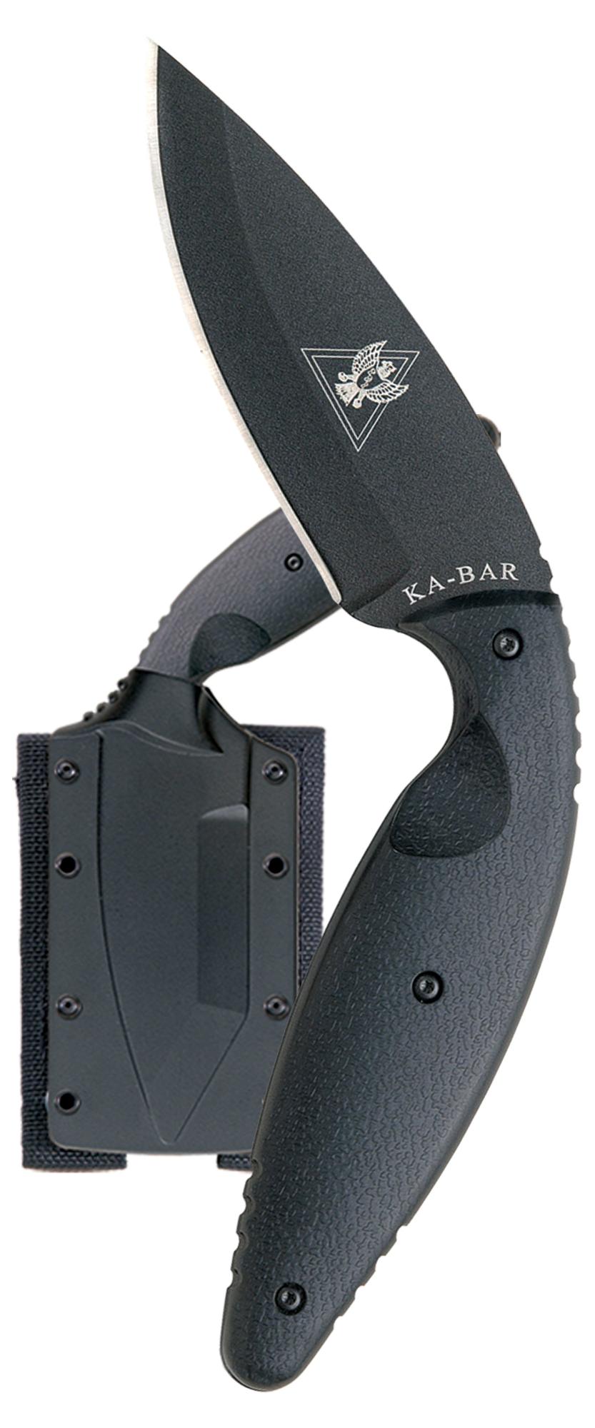 KABAR TDI Law Enforcement Fixed Blade Knife 3.6 DropPoint Black Plain Edge 1482 - California Shooting Supplies