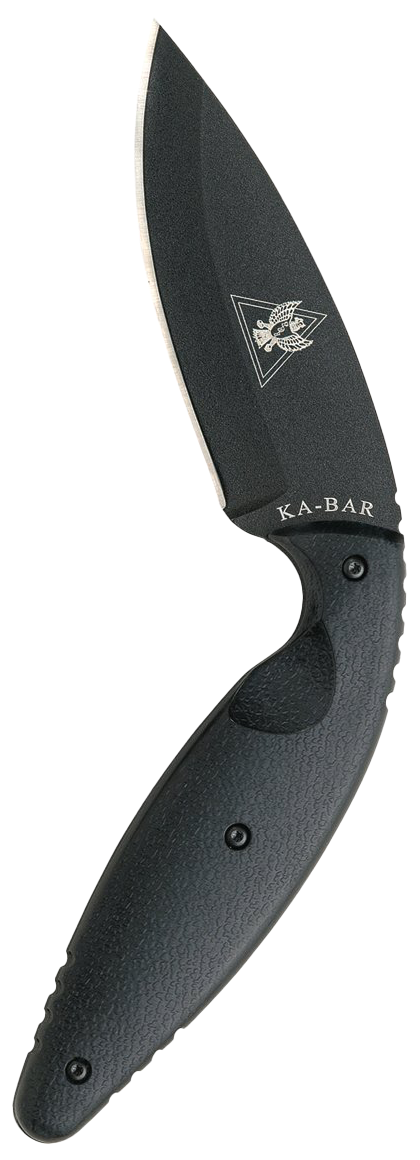 KABAR TDI Law Enforcement Fixed Blade Knife 3.6 DropPoint Black Plain Edge 1482 - California Shooting Supplies