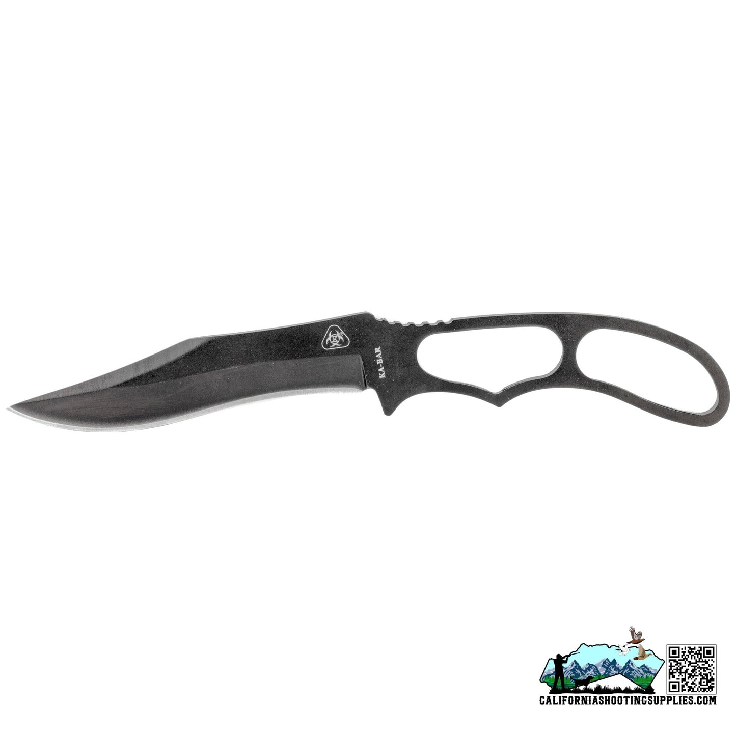 KABAR Acheron Skeleton Fixed Blade Knife 3.1" Blade 6.3" Plain Edge Steel 5699BP - California Shooting Supplies