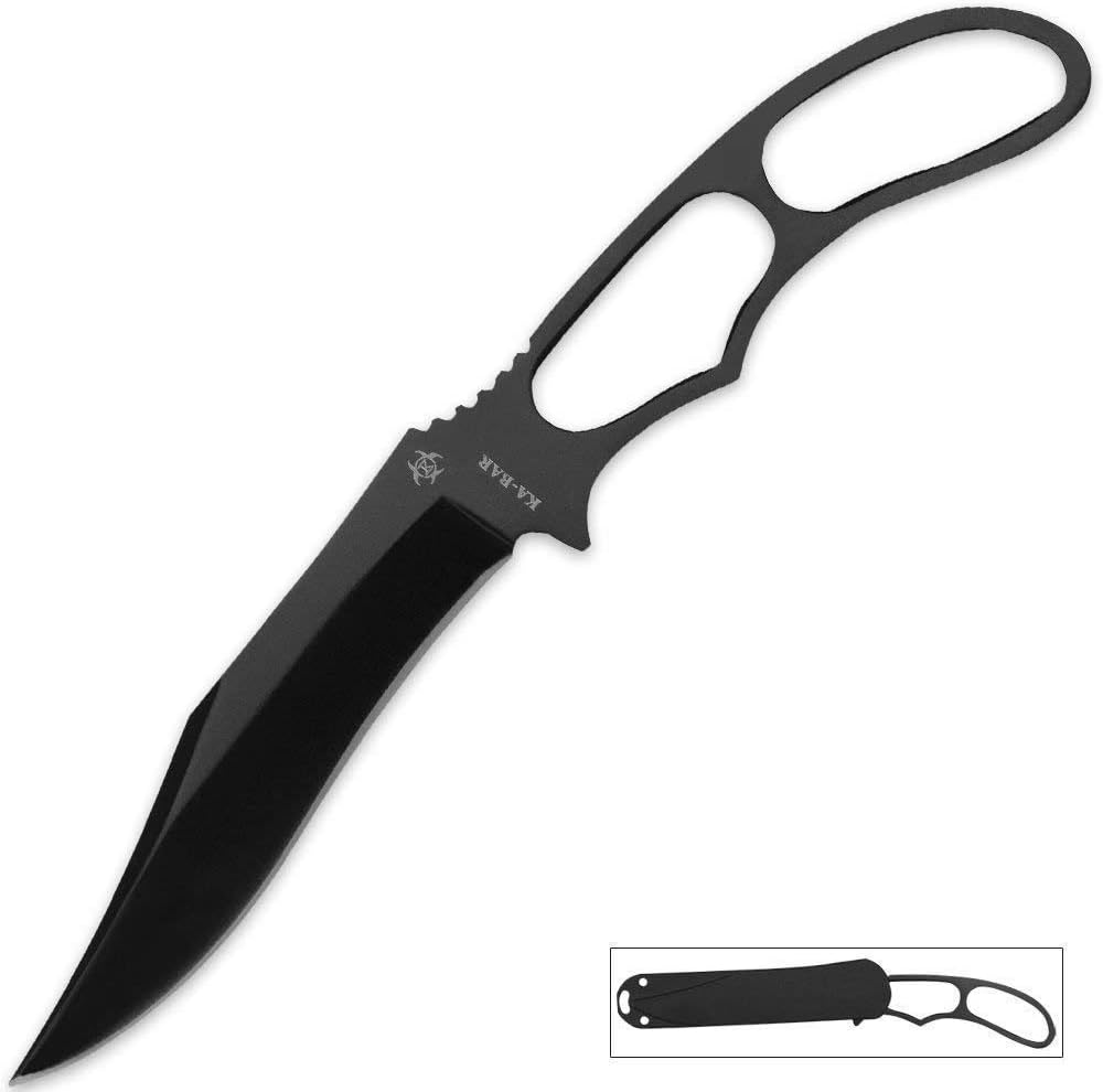 KABAR Acheron Skeleton Fixed Blade Knife 3.1" Blade 6.3" Plain Edge Steel 5699BP - California Shooting Supplies