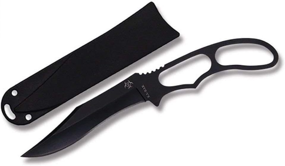 KABAR Acheron Skeleton Fixed Blade Knife 3.1" Blade 6.3" Plain Edge Steel 5699BP - California Shooting Supplies