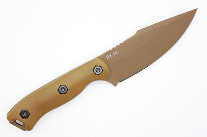 KABAR Becker Harpoon Fixed Blade Knife 4" Blade 9" Bronze Plain Edge Steel BK18 - California Shooting Supplies