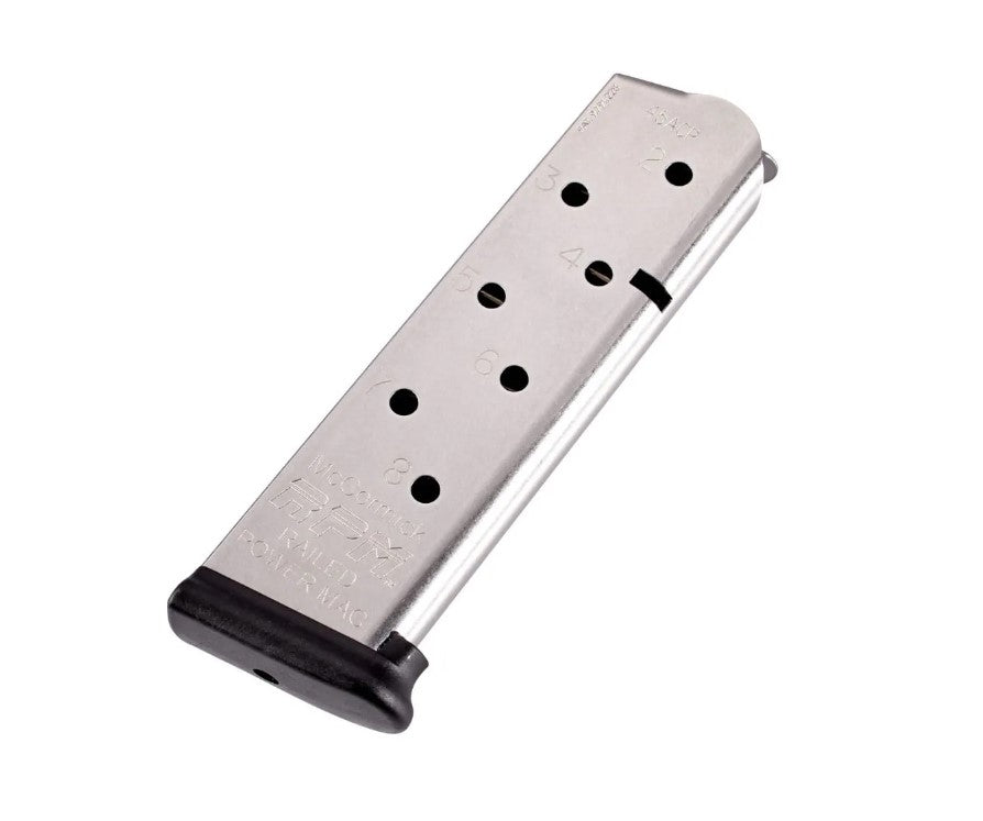 CMC Products Railed Power Mag 45 ACP 8 Rounds Fits 1911 Stainless M-RPM-45FS8