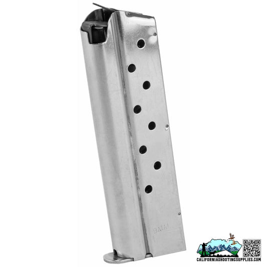 Ed Brown Magazine 9MM 9 Rounds Fits 1911 Includes 2 Base Pad Stainless 849 - California Shooting Supplies