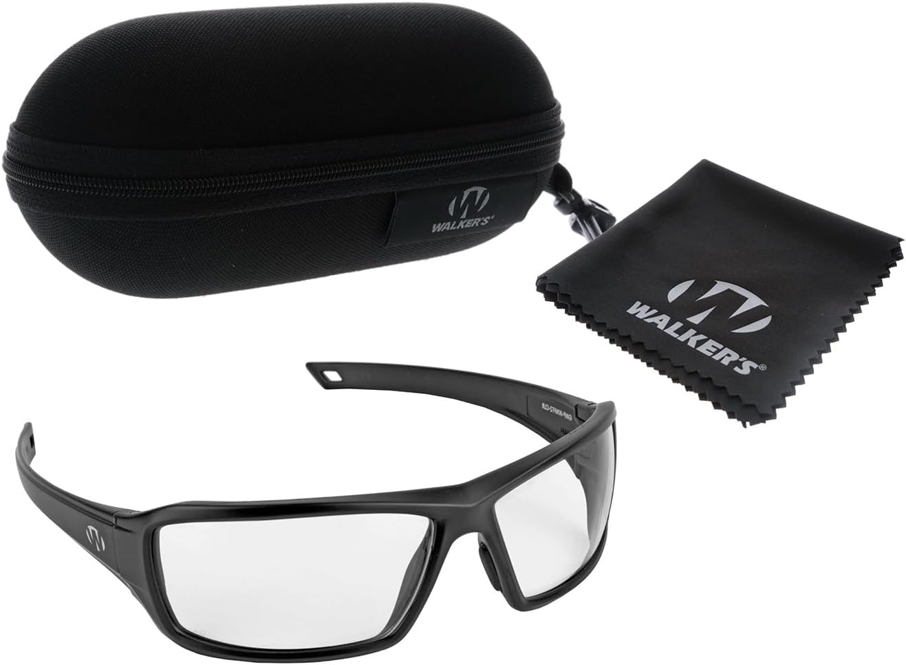 Walker's IKON Forge Full Frame Shooting Glasses Black Clear Lens GWP-IKNFF2-CLR - California Shooting Supplies