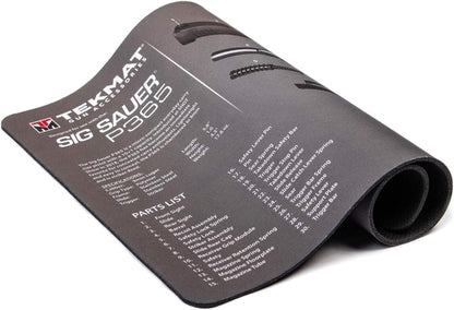 TekMat Sig P365 Pistol Mat 11x17 Black With Microfiber TekTowel TEK-R17-SIGP365