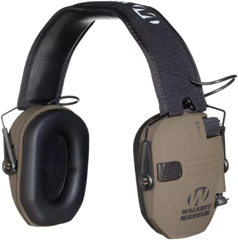 Walker's Razor Electronic Earmuff FDE Includes 2 Morale Patches GWP-RSEMPAT-FDE - California Shooting Supplies