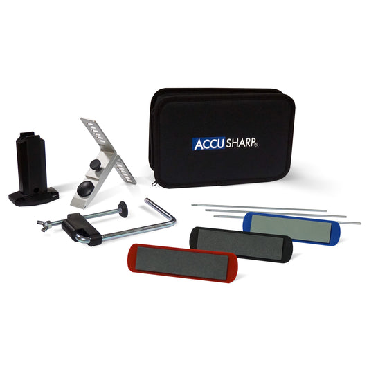 AccuSharp Knife Sharpener 3 Stone Precision Sharpening Kit Six Angle 060C - California Shooting Supplies