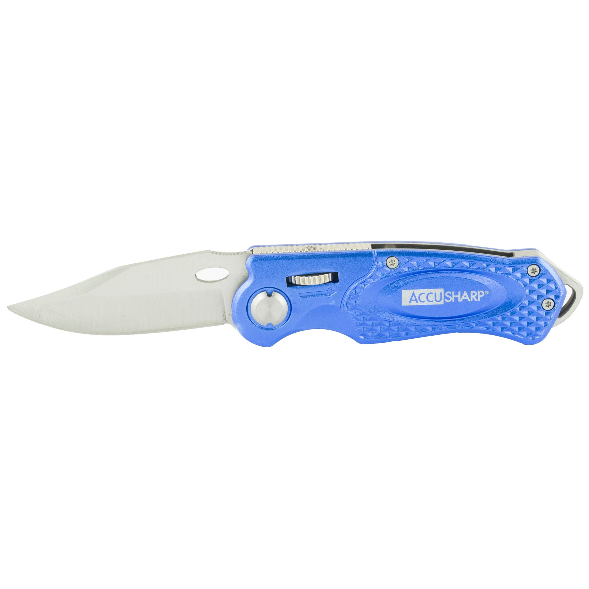 AccuSharp Sport Folding Knife nodized aluminum and stainless steel Blue 701C - California Shooting Supplies
