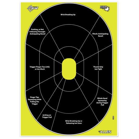 Allen EZ AIM Non-Adhesive Handgun Trainer 12"x18" 8 Pack 15220 - California Shooting Supplies