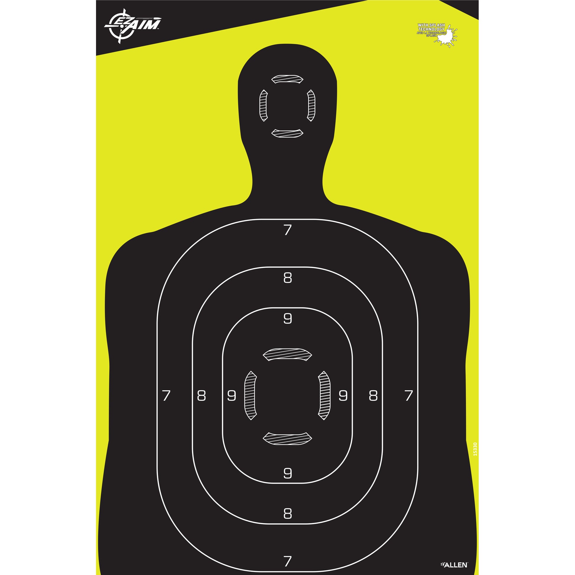 Allen EZ AIM Non-Adhesive splash paper targets Silhouette 12x18 5 Pack 15330 - California Shooting Supplies