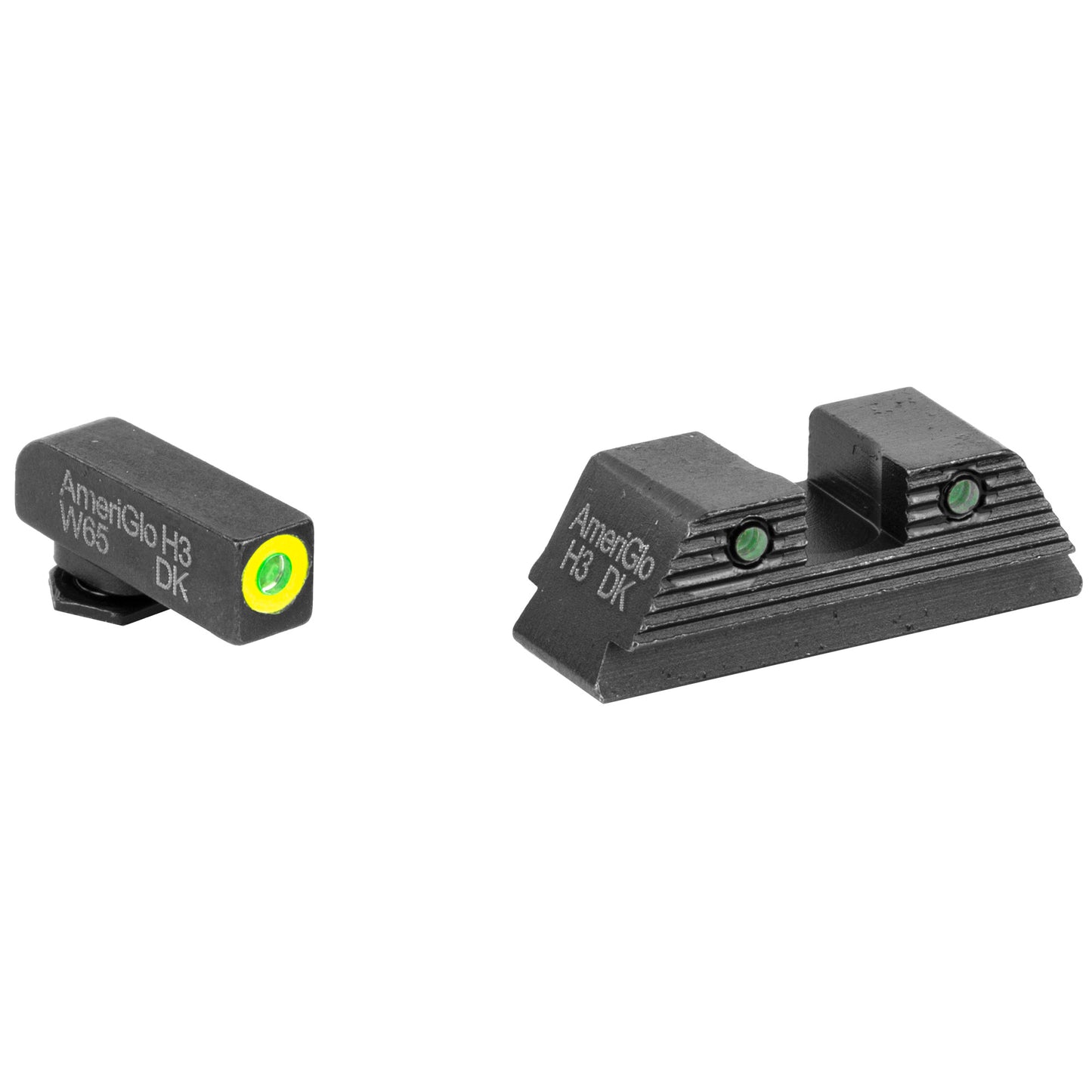 AmeriGlo Trooper Sight Fits Glock 20/21 Green Tritium Front Serrated Rear GL-820 - California Shooting Supplies