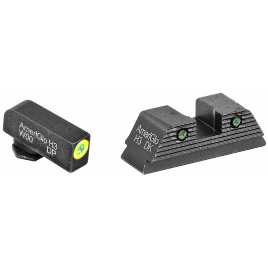 AmeriGlo Trooper Sight Fits Glock 17/19 Gen5 Green Tritium Serrated GL-821 - California Shooting Supplies