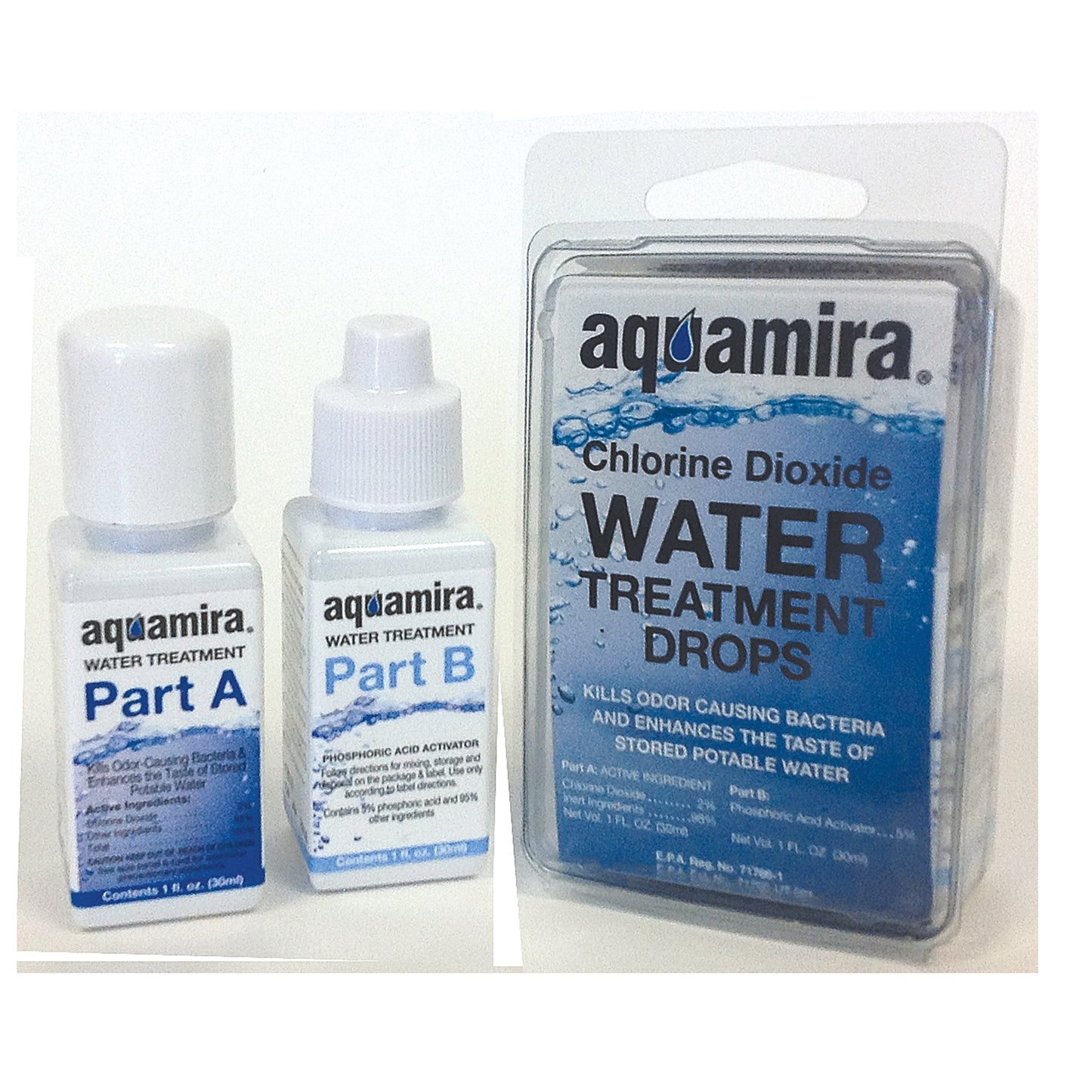 Aquamira Water Treatment Drops 1oz Bottles Treats Up to 30 Gal of Water 67202 - California Shooting Supplies