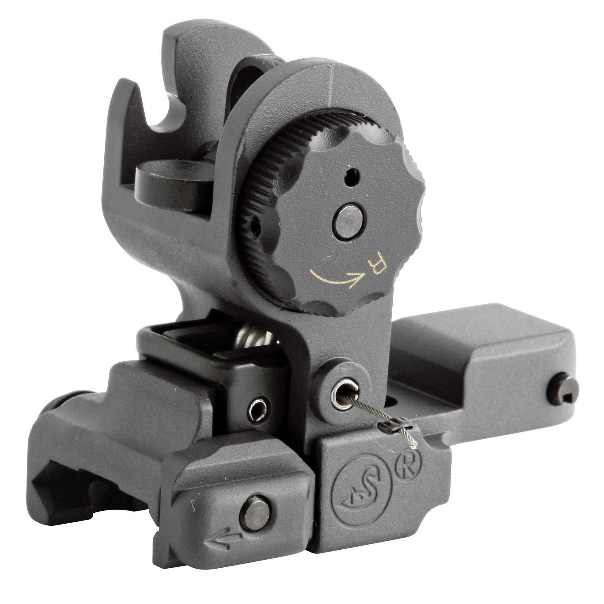 ARMS Inc Spring loaded FlipUp Rear Sight ARMS #40 with A2 Aperture Black 40STDA2 - California Shooting Supplies