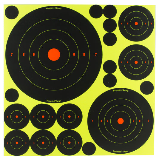 Birchwood Casey Shoot-N-C Target Bullseye 1" 2" 6" 8" 50 Pack Targets BC-34018 - California Shooting Supplies