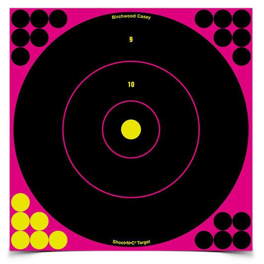 Birchwood Casey Shoot-N-C Target Round Bullseye 12" 5 Targets BC-34027 - California Shooting Supplies