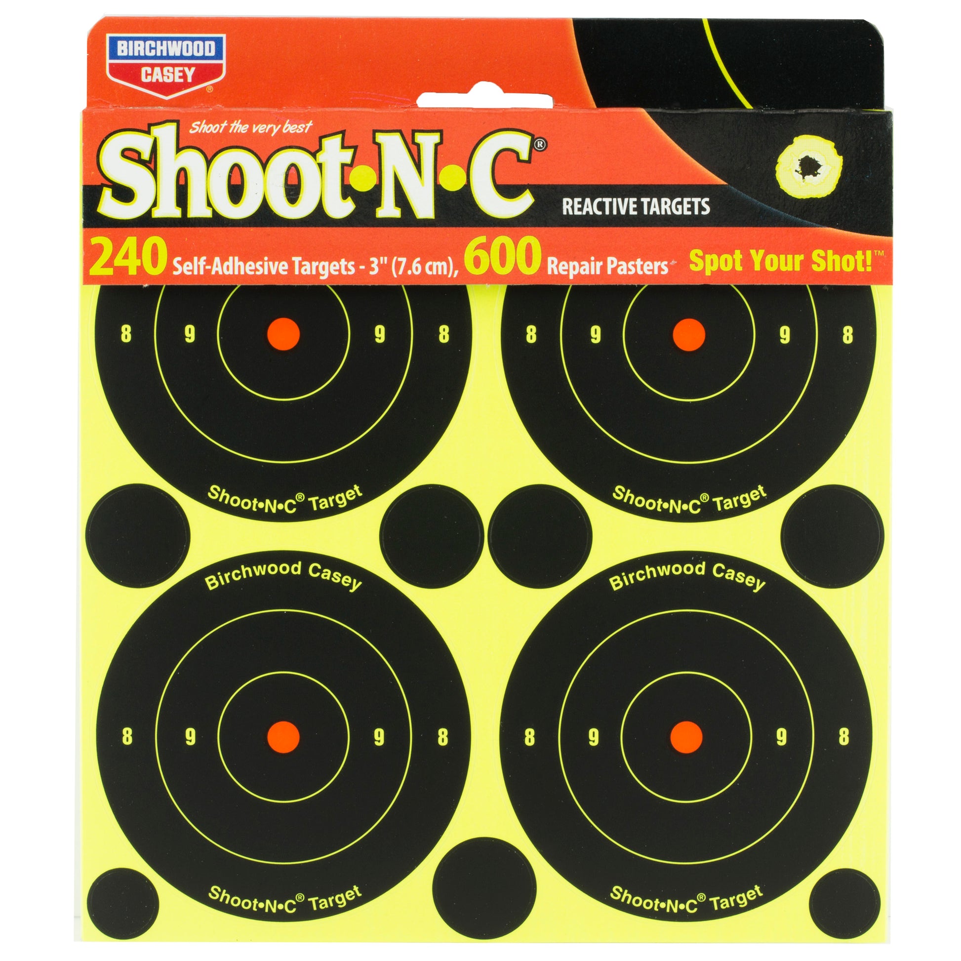 Birchwood Casey Shoot-N-C Target Round Bullseye 3" 240 Targets BC-34375 - California Shooting Supplies