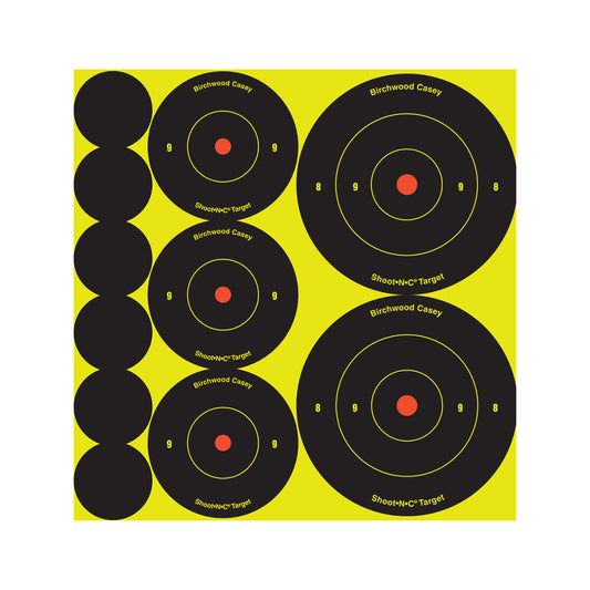 Birchwood Casey Shoot-N-C Target Bullseye Assortment Kit 1" 2" 3" BC-34608 - California Shooting Supplies